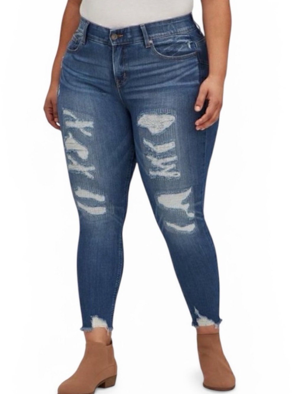 Torrid Bombshell Skinny Distressed Jeans